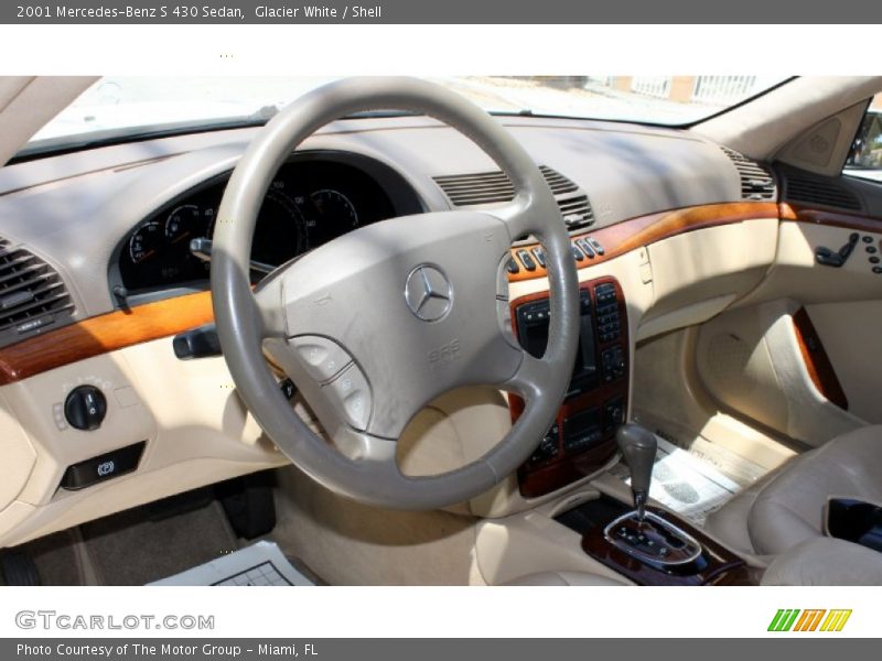 Glacier White / Shell 2001 Mercedes-Benz S 430 Sedan