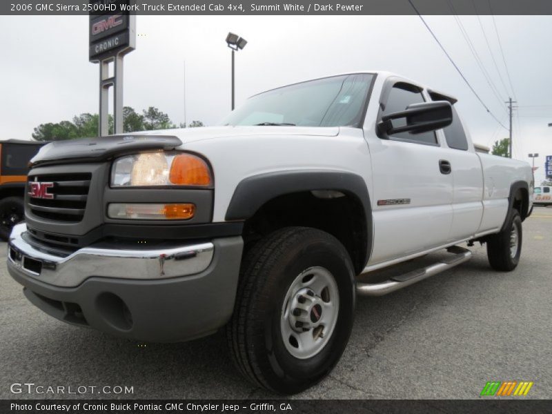 Summit White / Dark Pewter 2006 GMC Sierra 2500HD Work Truck Extended Cab 4x4