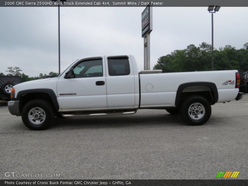 Summit White / Dark Pewter 2006 GMC Sierra 2500HD Work Truck Extended Cab 4x4