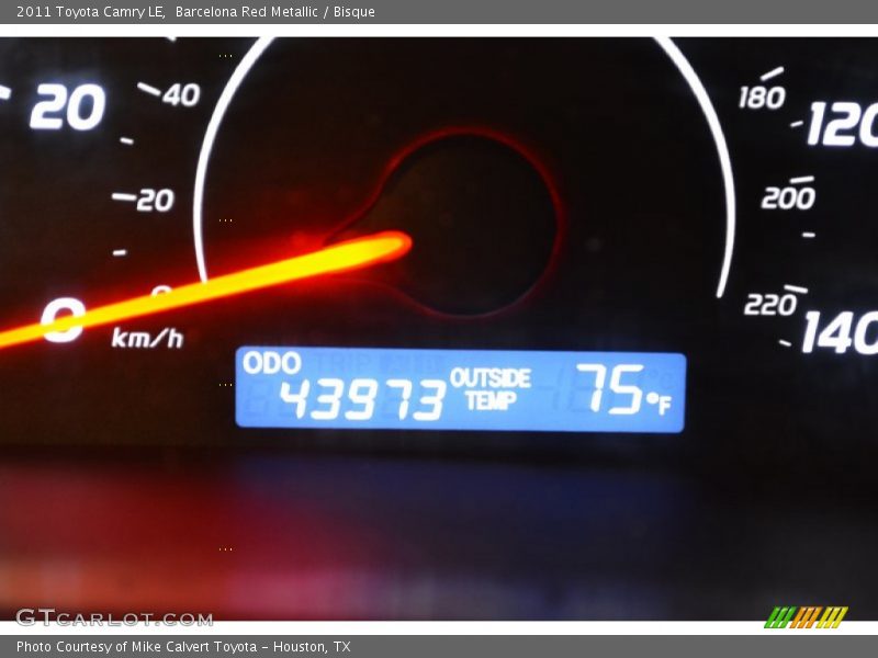 Barcelona Red Metallic / Bisque 2011 Toyota Camry LE