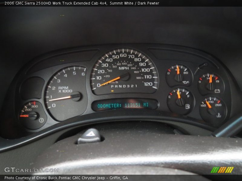 Summit White / Dark Pewter 2006 GMC Sierra 2500HD Work Truck Extended Cab 4x4
