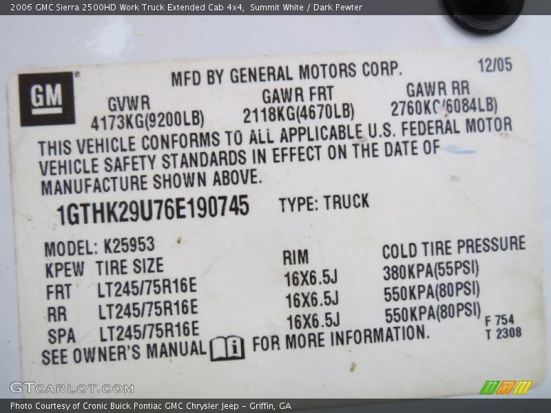 Summit White / Dark Pewter 2006 GMC Sierra 2500HD Work Truck Extended Cab 4x4