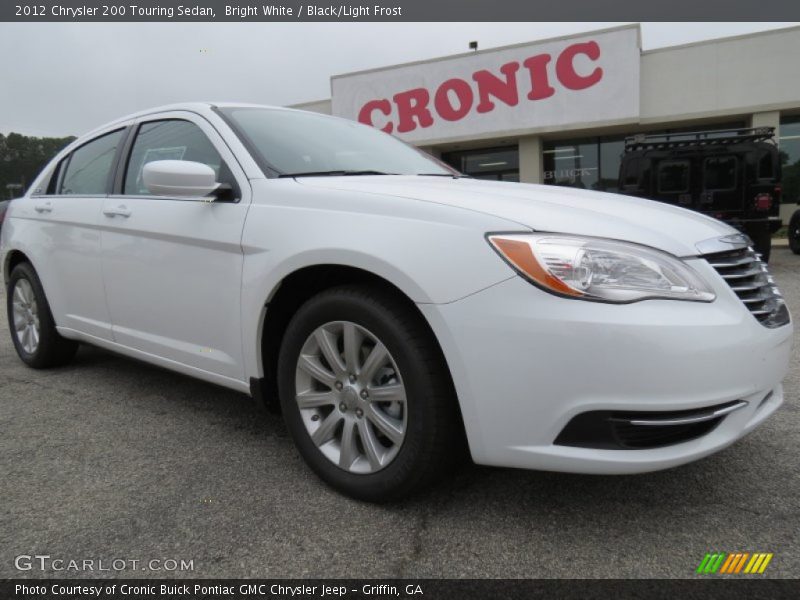 Bright White / Black/Light Frost 2012 Chrysler 200 Touring Sedan