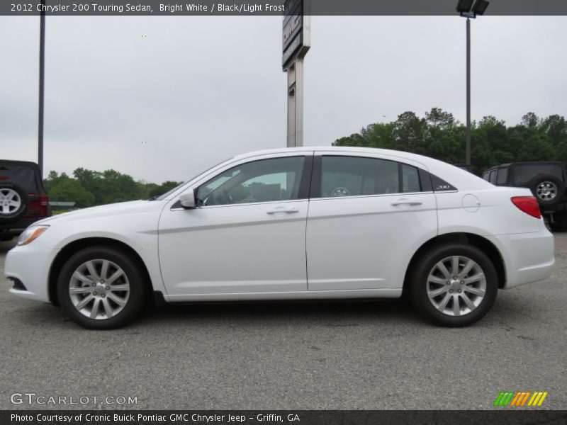 Bright White / Black/Light Frost 2012 Chrysler 200 Touring Sedan