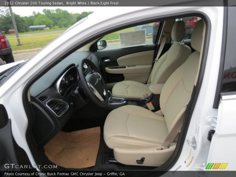 Bright White / Black/Light Frost 2012 Chrysler 200 Touring Sedan