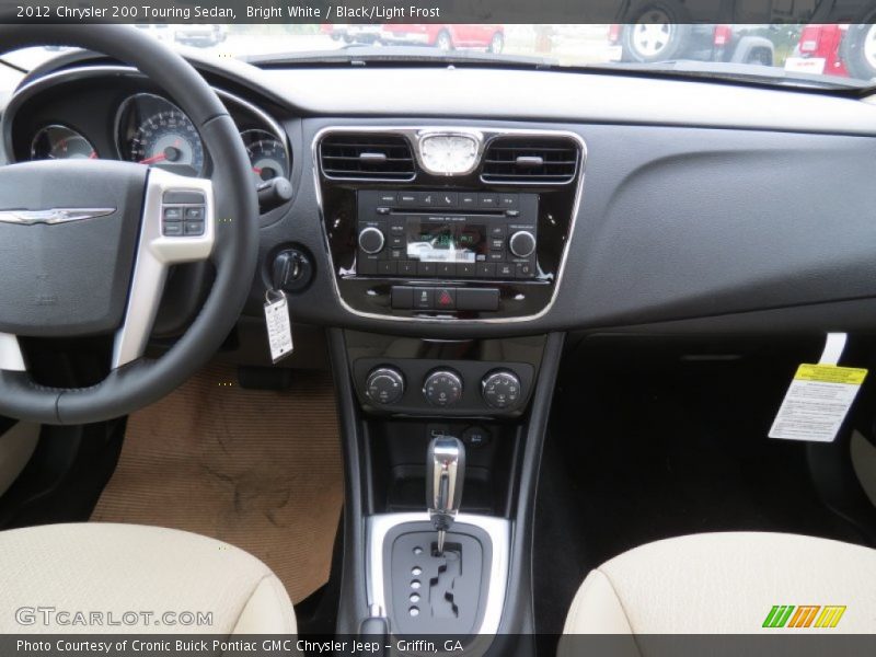 Bright White / Black/Light Frost 2012 Chrysler 200 Touring Sedan