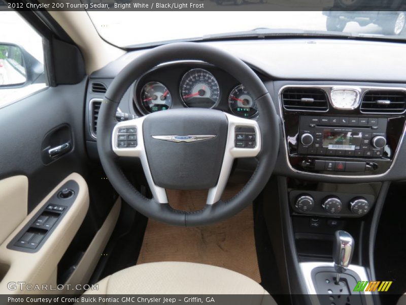 Bright White / Black/Light Frost 2012 Chrysler 200 Touring Sedan