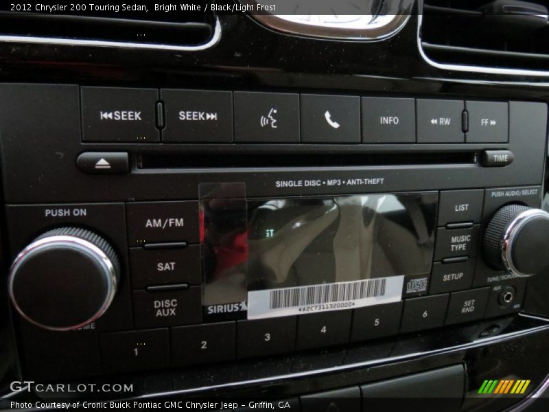 Bright White / Black/Light Frost 2012 Chrysler 200 Touring Sedan
