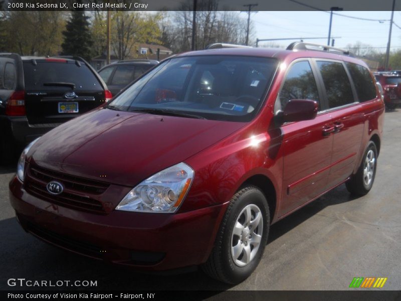 Claret Red Metallic / Gray 2008 Kia Sedona LX