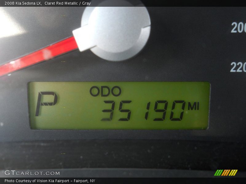 Claret Red Metallic / Gray 2008 Kia Sedona LX