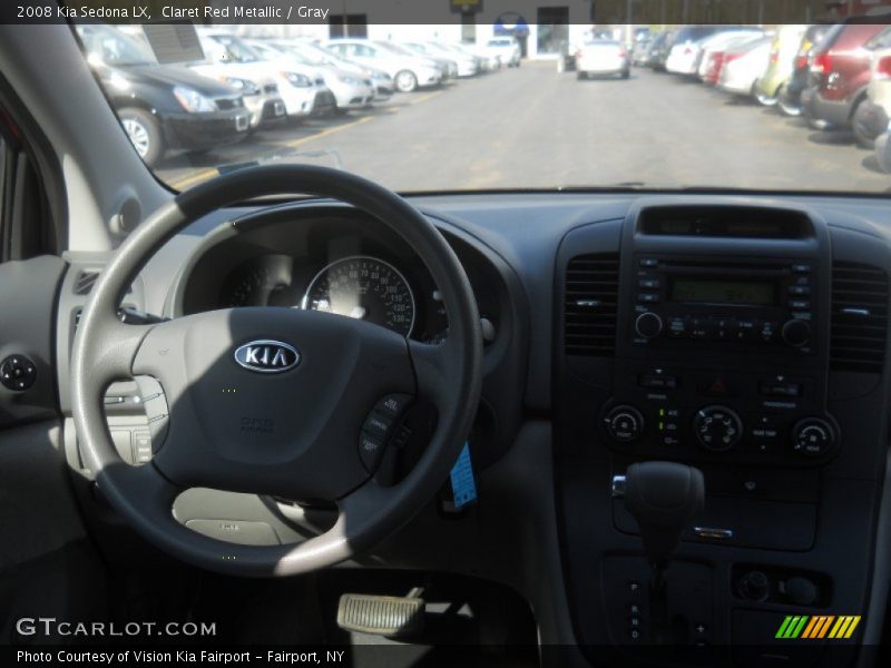 Claret Red Metallic / Gray 2008 Kia Sedona LX