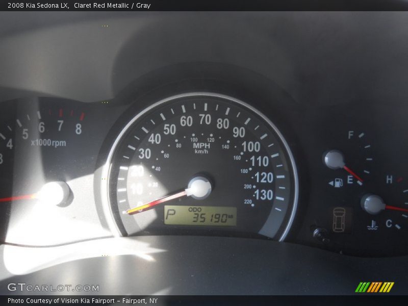 Claret Red Metallic / Gray 2008 Kia Sedona LX