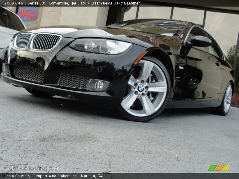 Jet Black / Cream Beige Dakota Leather 2009 BMW 3 Series 335i Convertible