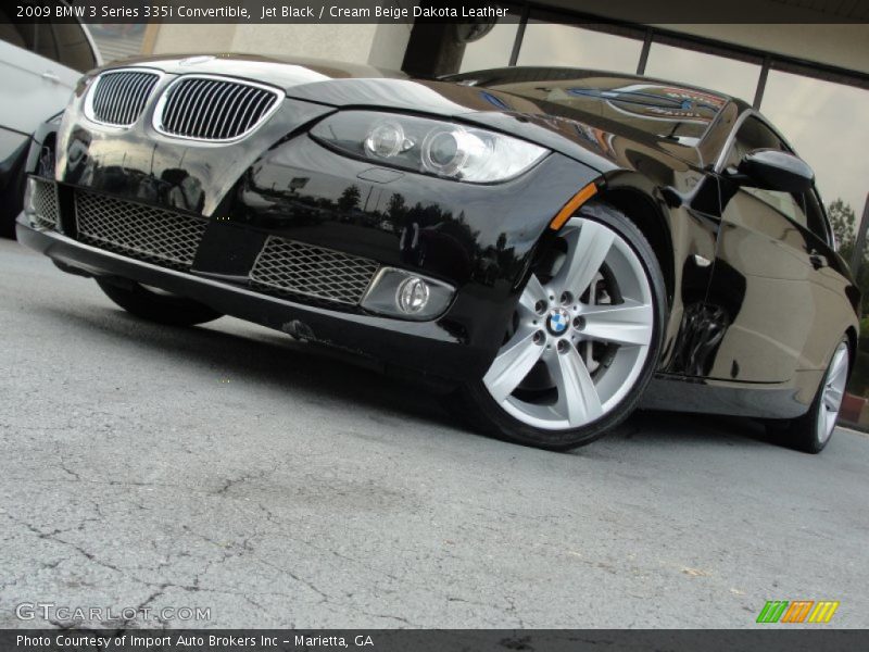 Jet Black / Cream Beige Dakota Leather 2009 BMW 3 Series 335i Convertible