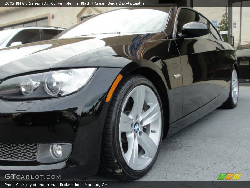 Jet Black / Cream Beige Dakota Leather 2009 BMW 3 Series 335i Convertible
