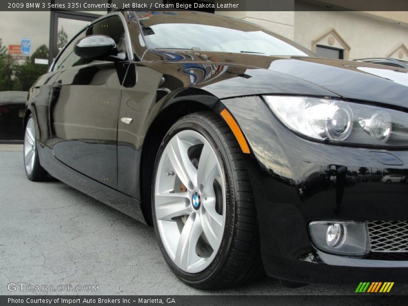 Jet Black / Cream Beige Dakota Leather 2009 BMW 3 Series 335i Convertible