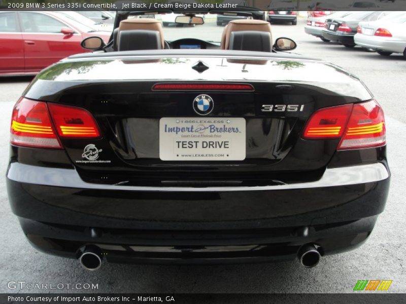 Jet Black / Cream Beige Dakota Leather 2009 BMW 3 Series 335i Convertible