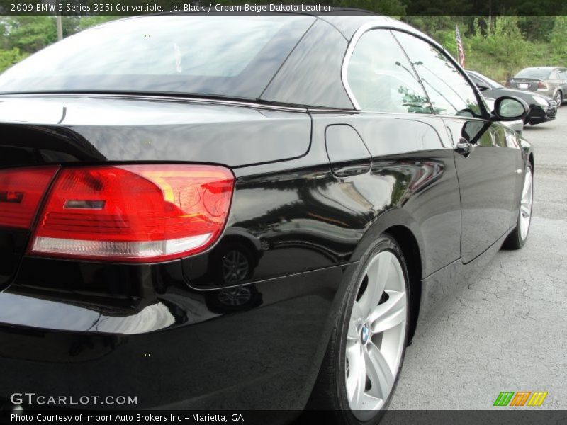 Jet Black / Cream Beige Dakota Leather 2009 BMW 3 Series 335i Convertible