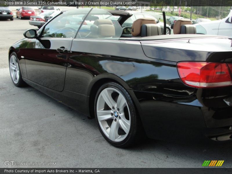 Jet Black / Cream Beige Dakota Leather 2009 BMW 3 Series 335i Convertible