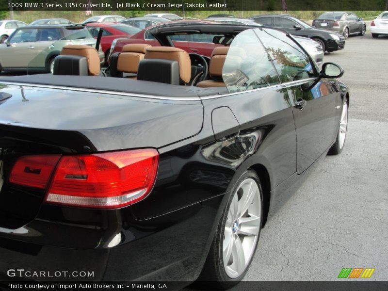 Jet Black / Cream Beige Dakota Leather 2009 BMW 3 Series 335i Convertible