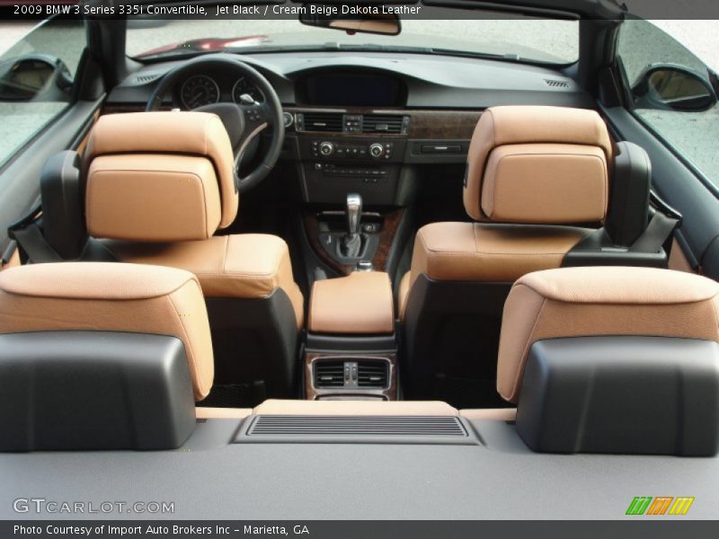 Jet Black / Cream Beige Dakota Leather 2009 BMW 3 Series 335i Convertible
