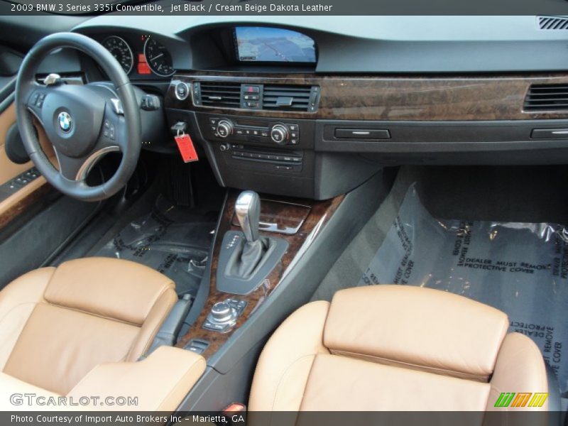 Jet Black / Cream Beige Dakota Leather 2009 BMW 3 Series 335i Convertible