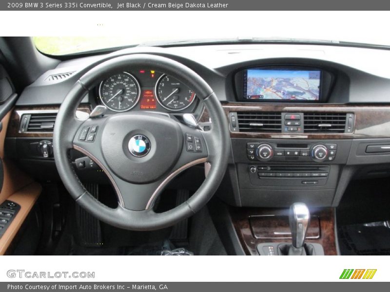 Jet Black / Cream Beige Dakota Leather 2009 BMW 3 Series 335i Convertible