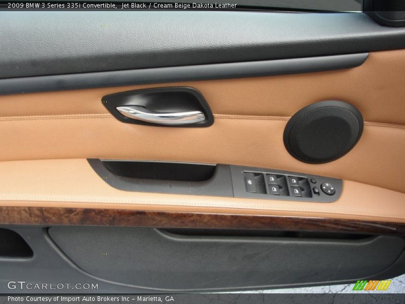 Jet Black / Cream Beige Dakota Leather 2009 BMW 3 Series 335i Convertible