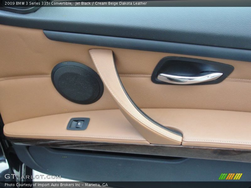 Jet Black / Cream Beige Dakota Leather 2009 BMW 3 Series 335i Convertible