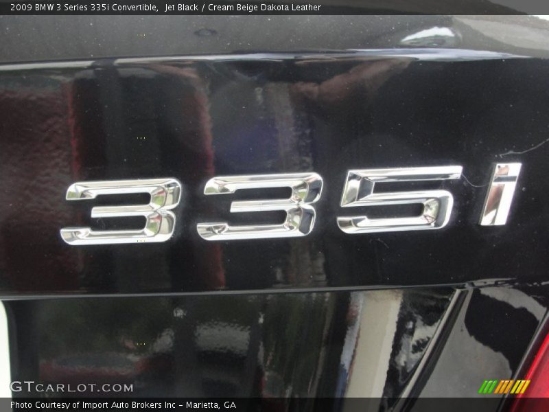 Jet Black / Cream Beige Dakota Leather 2009 BMW 3 Series 335i Convertible