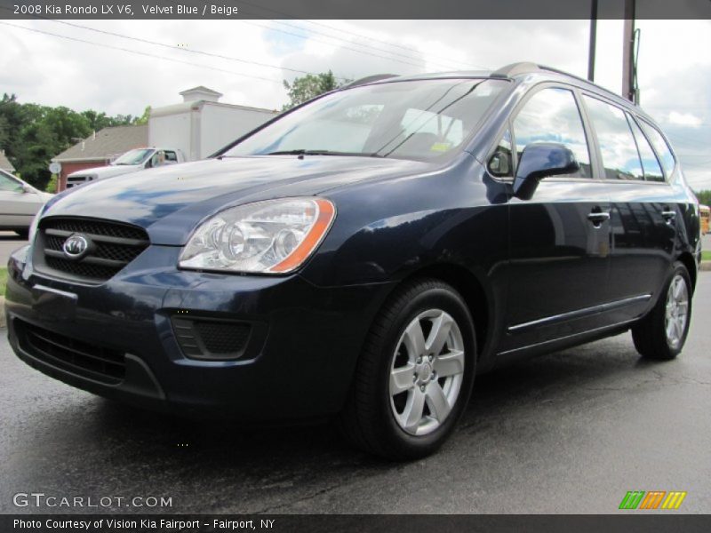 Velvet Blue / Beige 2008 Kia Rondo LX V6