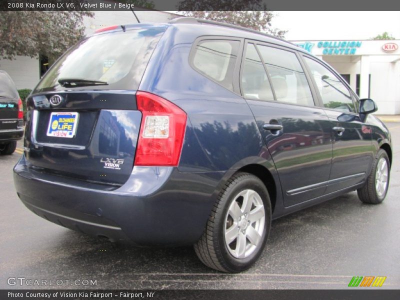 Velvet Blue / Beige 2008 Kia Rondo LX V6