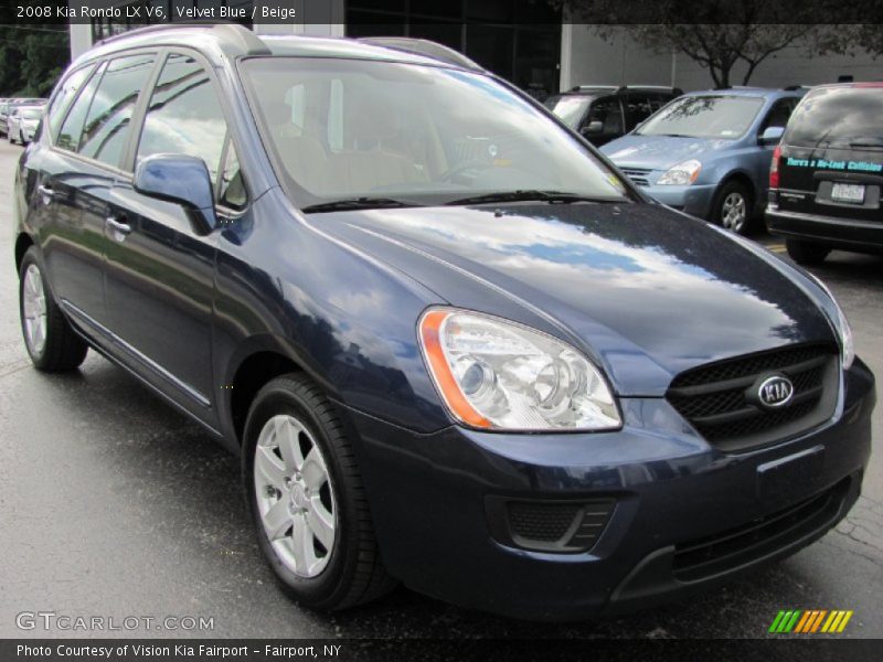 Velvet Blue / Beige 2008 Kia Rondo LX V6