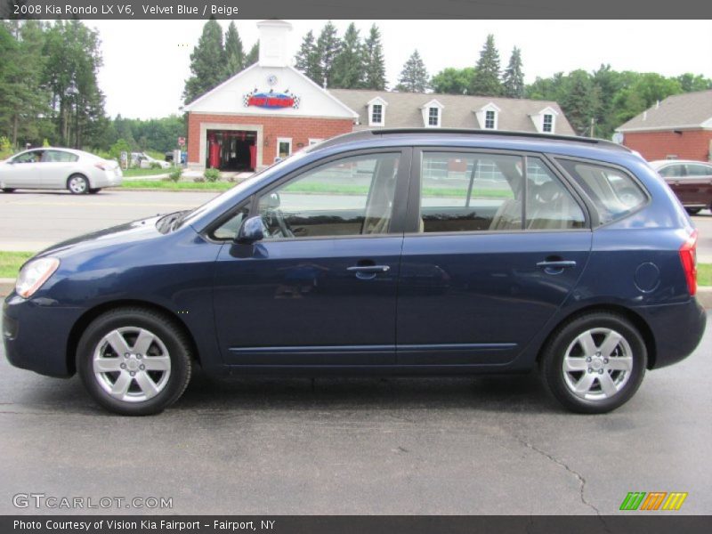 Velvet Blue / Beige 2008 Kia Rondo LX V6