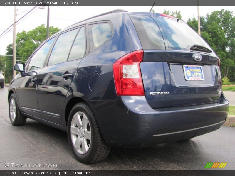 Velvet Blue / Beige 2008 Kia Rondo LX V6