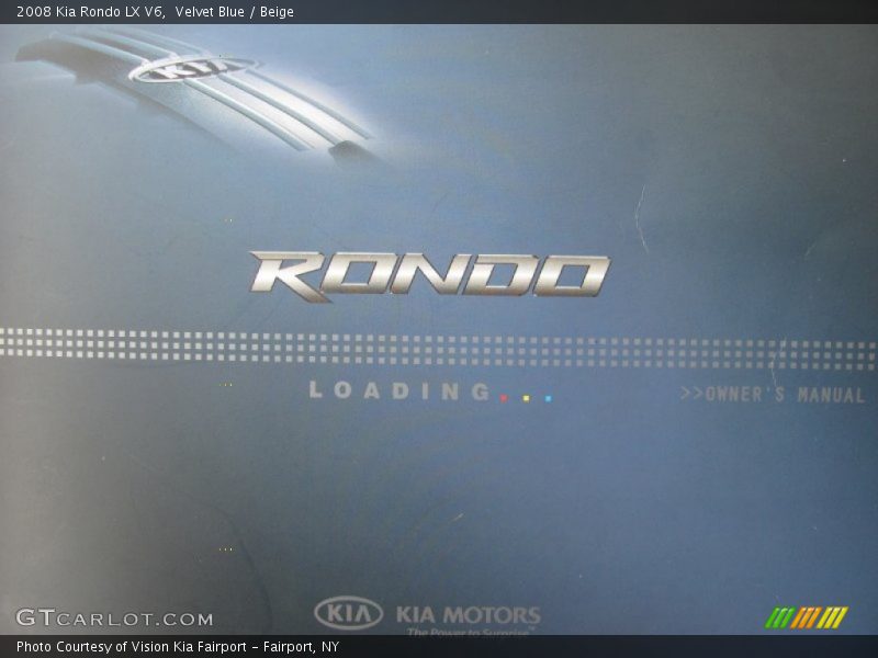 Velvet Blue / Beige 2008 Kia Rondo LX V6