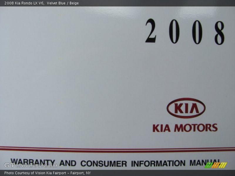 Velvet Blue / Beige 2008 Kia Rondo LX V6