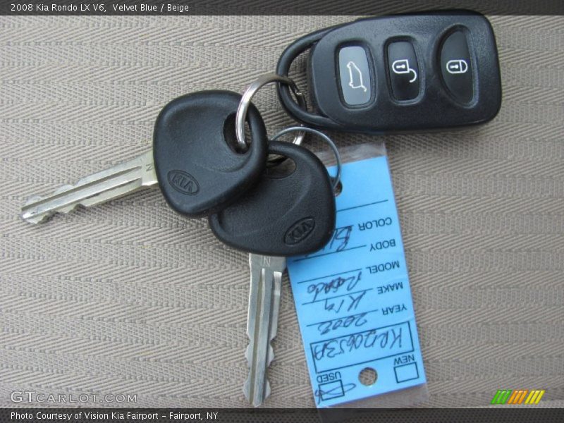 Velvet Blue / Beige 2008 Kia Rondo LX V6