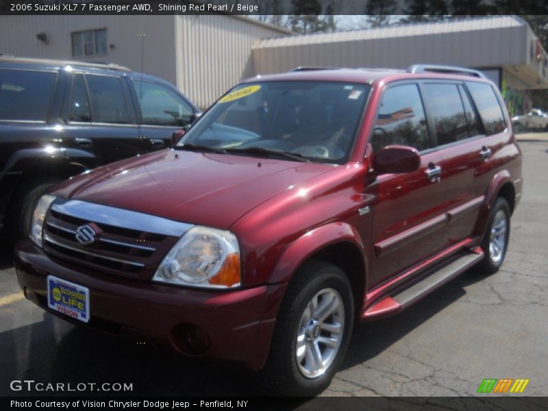 Shining Red Pearl / Beige 2006 Suzuki XL7 7 Passenger AWD