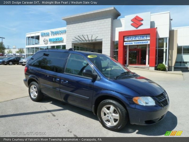 Midnight Blue Pearl / Medium Slate Gray 2005 Dodge Caravan SXT