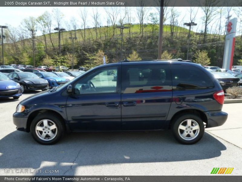 Midnight Blue Pearl / Medium Slate Gray 2005 Dodge Caravan SXT
