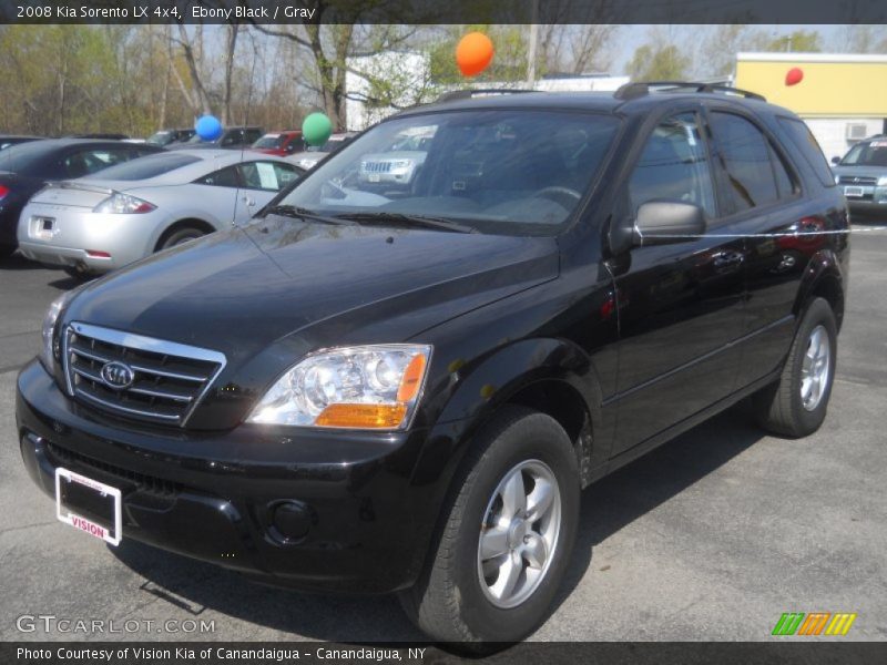 Ebony Black / Gray 2008 Kia Sorento LX 4x4