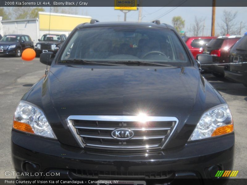Ebony Black / Gray 2008 Kia Sorento LX 4x4