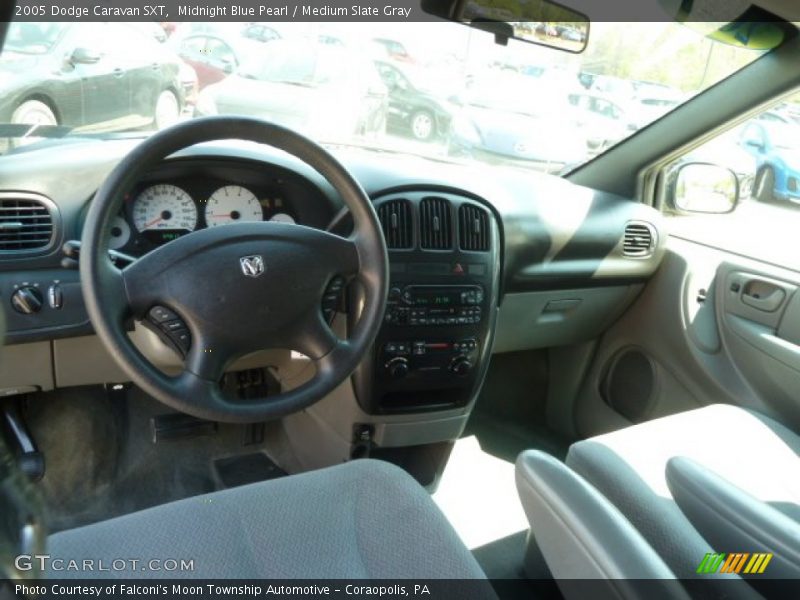 Midnight Blue Pearl / Medium Slate Gray 2005 Dodge Caravan SXT