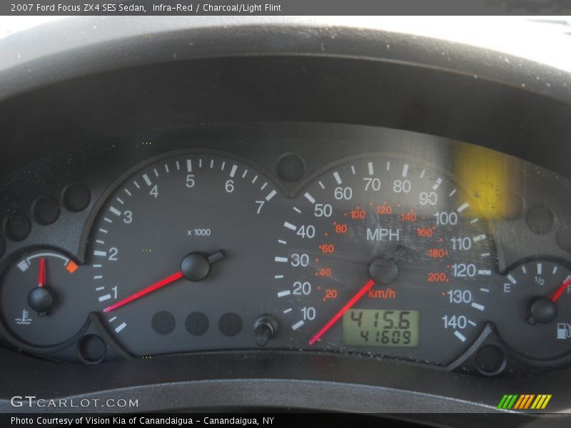 Infra-Red / Charcoal/Light Flint 2007 Ford Focus ZX4 SES Sedan