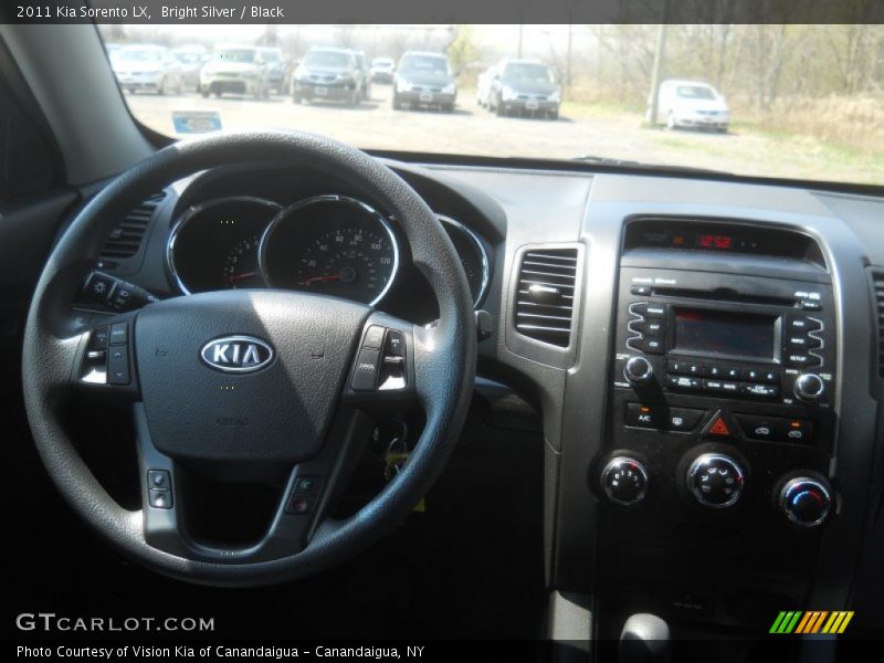 Bright Silver / Black 2011 Kia Sorento LX