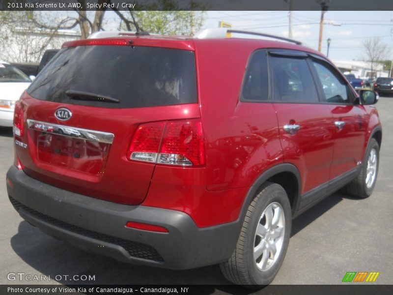 Spicy Red / Gray 2011 Kia Sorento LX AWD