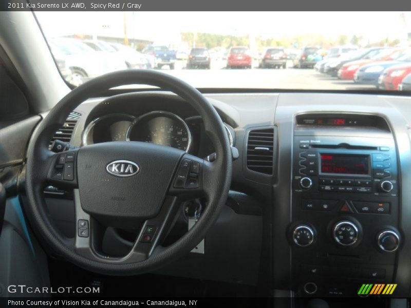 Spicy Red / Gray 2011 Kia Sorento LX AWD