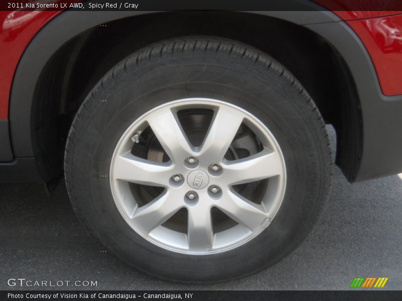 Spicy Red / Gray 2011 Kia Sorento LX AWD