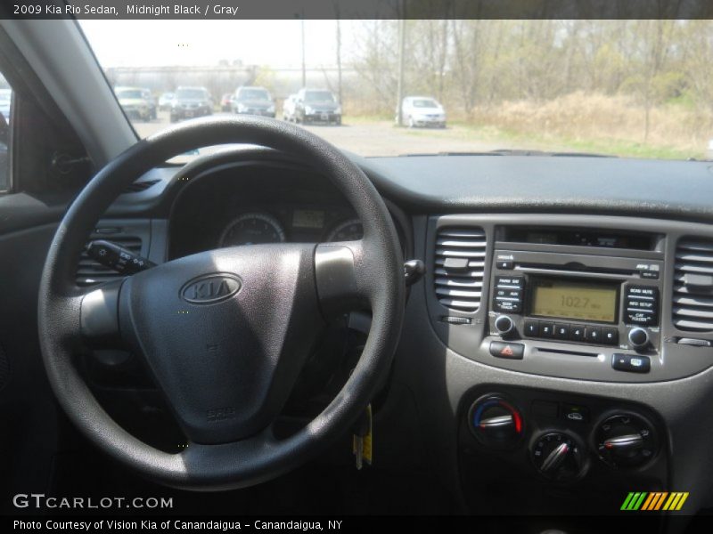 Midnight Black / Gray 2009 Kia Rio Sedan